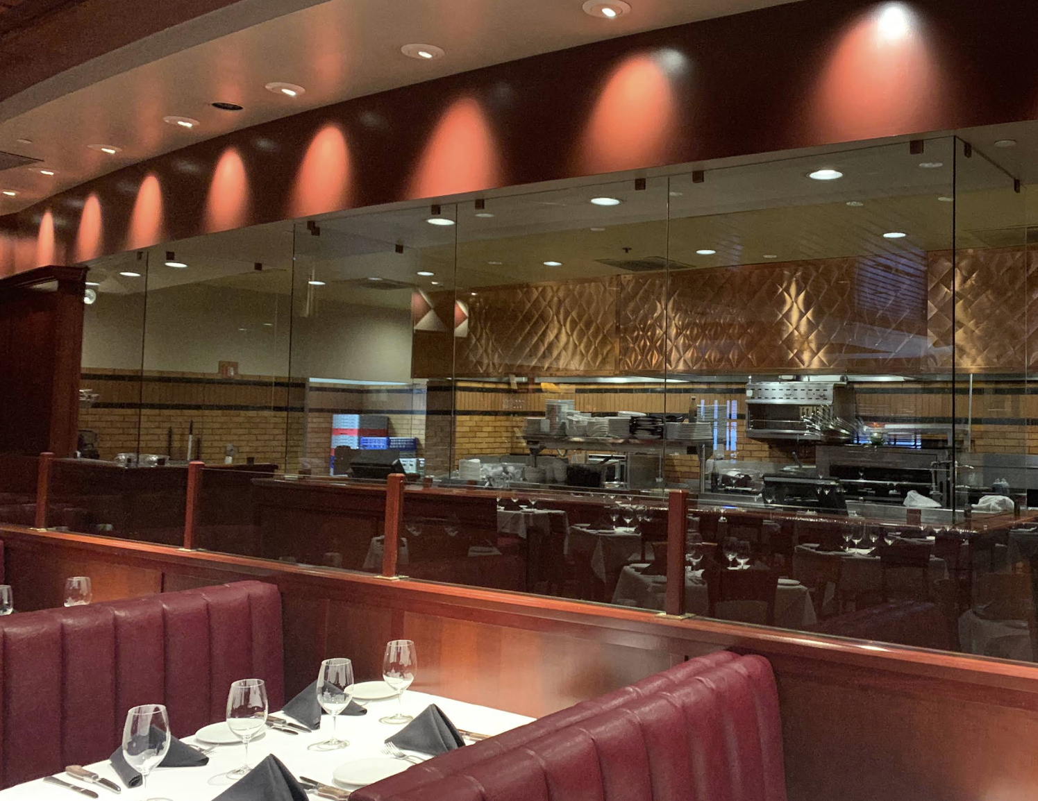 Restaurant with commercial privacy window film